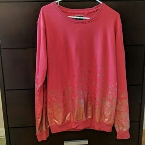 Cr 24 Red/Metallic Rose Gold Sweater
